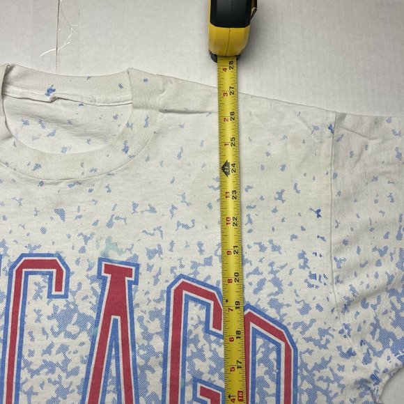 vintage 90’s Chicago Cubs All Over Print T Shirt 1992 Double Sided Single Stitch - Picture 9 of 9